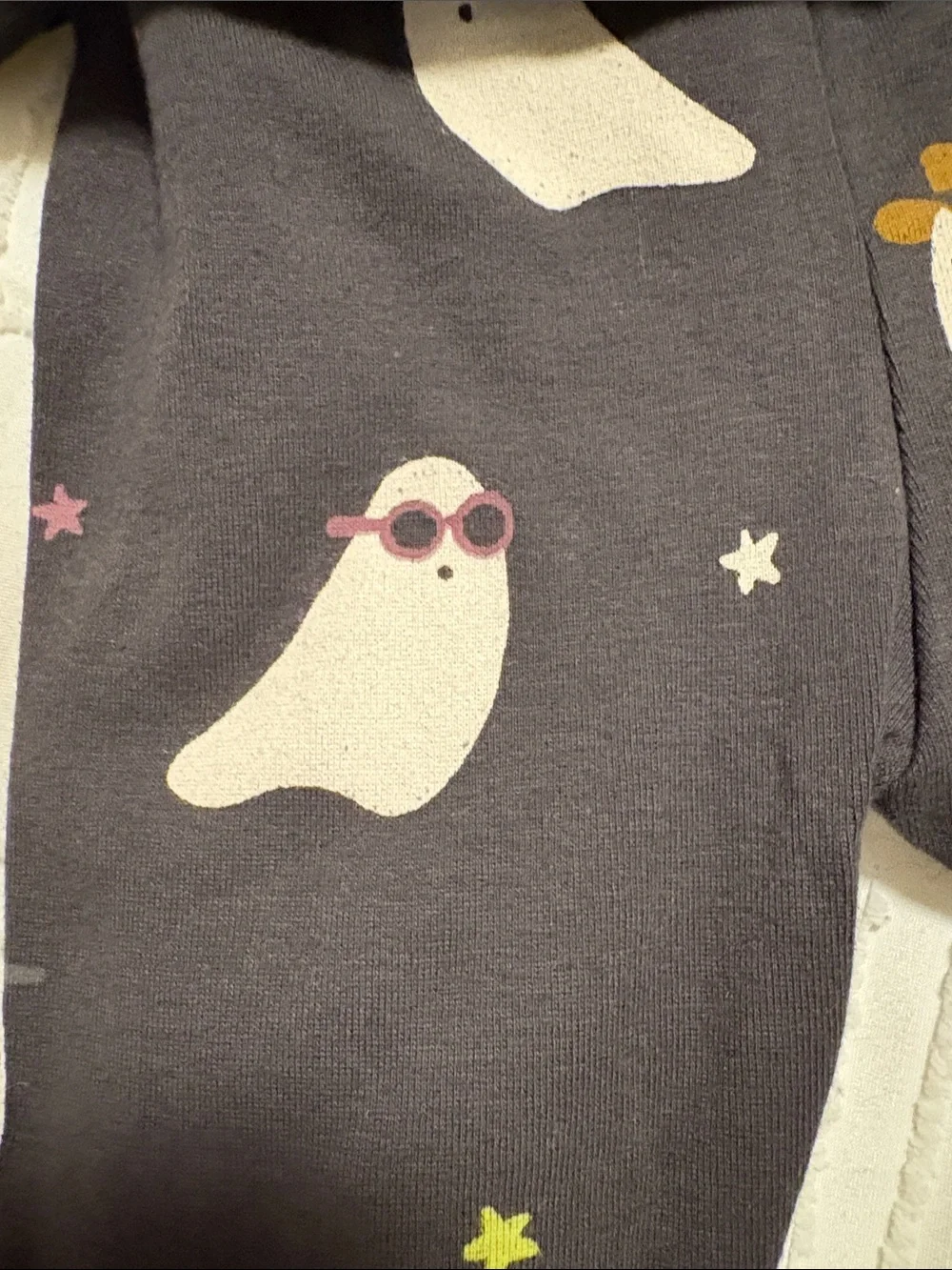 Little Co. Black Ghost Print Kids' Pajama Set